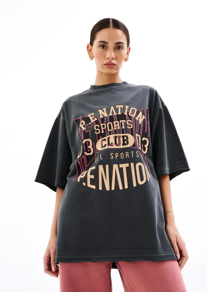 Shop PIONEER TEE IN DARK SHADOW PE Nation Tees and Tanks