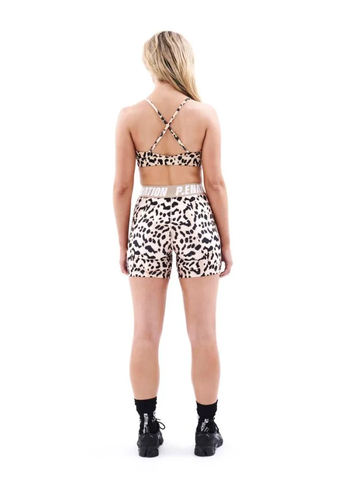 Shop PURSUIT BIKE SHORT IN LEOPARD PRINT PE Nation Shorts