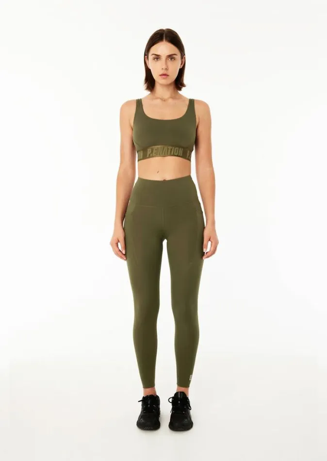 Shop RECALIBRATE 78 LEGGING IN KHAKI PE Nation Leggings