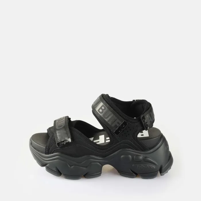 Shop Sandals and Slides BUFFALO Binary 0 Schwarzschwarz