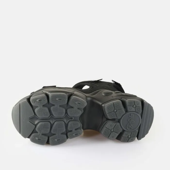 Shop Sandals and Slides BUFFALO Binary 0 Schwarzschwarz