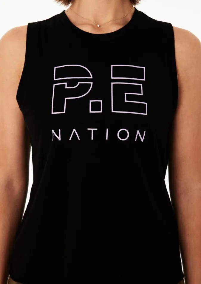 Shop SHUFFLE TANK IN BLACK PE Nation Tees and Tanks