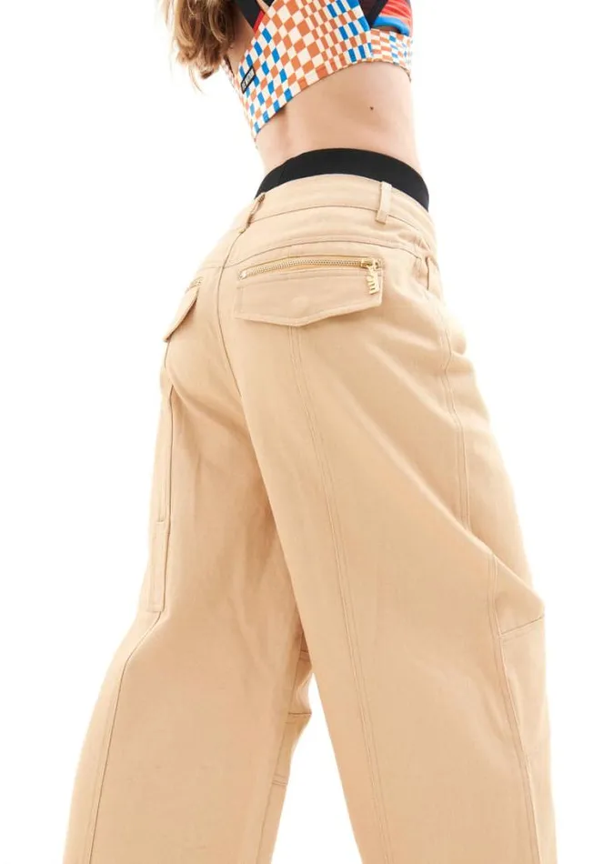 Shop SIERRA PANT IN BEIGE PE Nation Pants