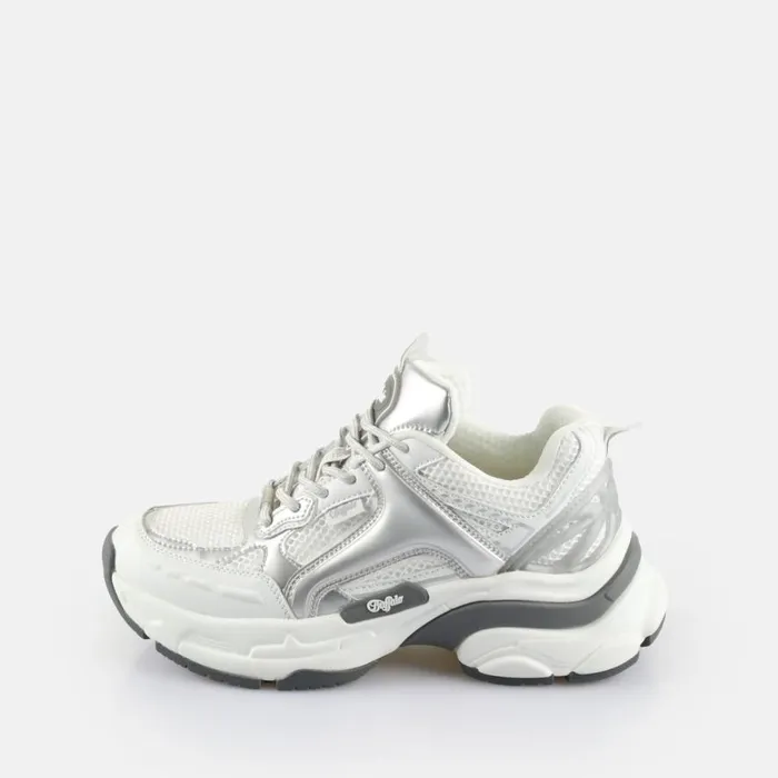 Shop Sneakers BUFFALO BFL TIGER 8211 VEGAN NAPPAMESH 8211 WHITESILVER Whitesilver