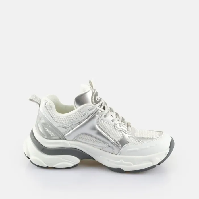 Shop Sneakers BUFFALO BFL TIGER 8211 VEGAN NAPPAMESH 8211 WHITESILVER Whitesilver
