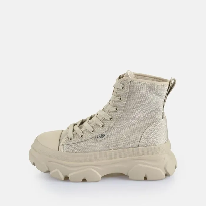 Shop Vegan Shoes BUFFALO Cade Lace Up Hi Cream