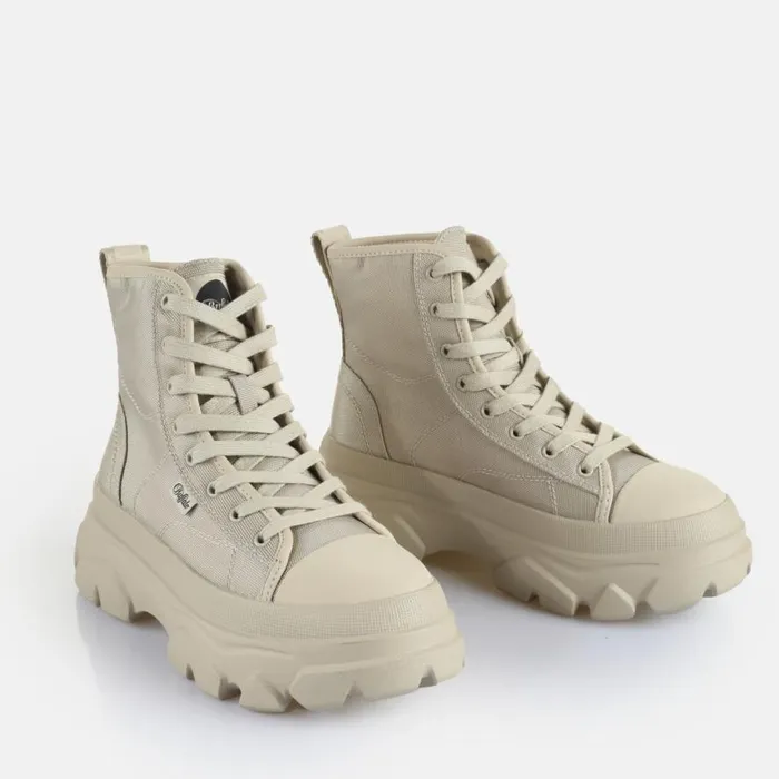 Shop Vegan Shoes BUFFALO Cade Lace Up Hi Cream
