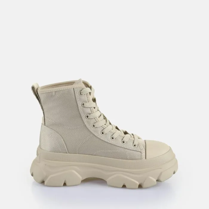 Shop Vegan Shoes BUFFALO Cade Lace Up Hi Cream