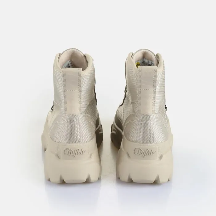 Shop Vegan Shoes BUFFALO Cade Lace Up Hi Cream
