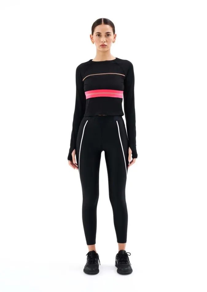 Shop VERBENA LS TOP IN BLACK PE Nation Long Sleeve Tops