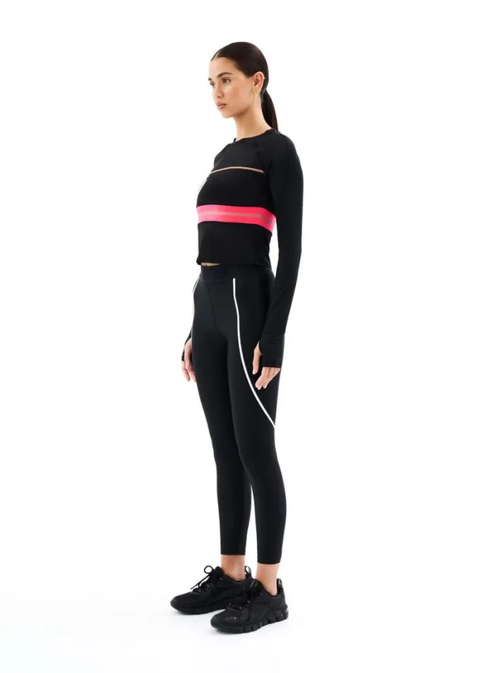 Shop VERBENA LS TOP IN BLACK PE Nation Long Sleeve Tops