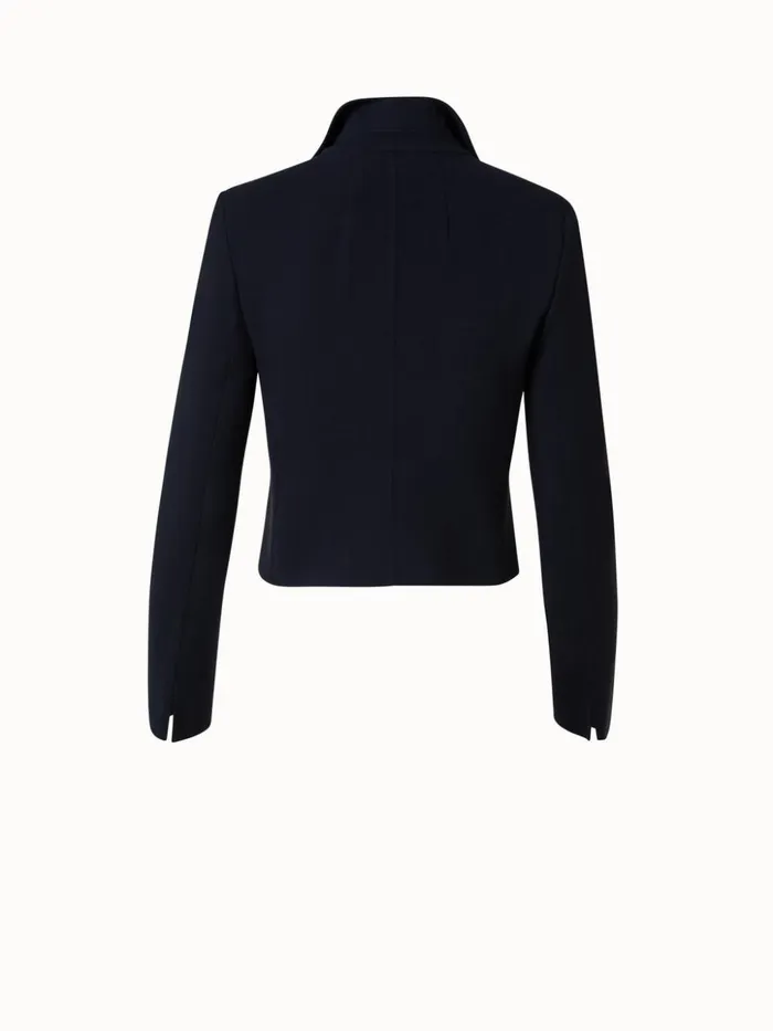 Short Jacket In Wool DoubleFace Black Women Akris Jackets