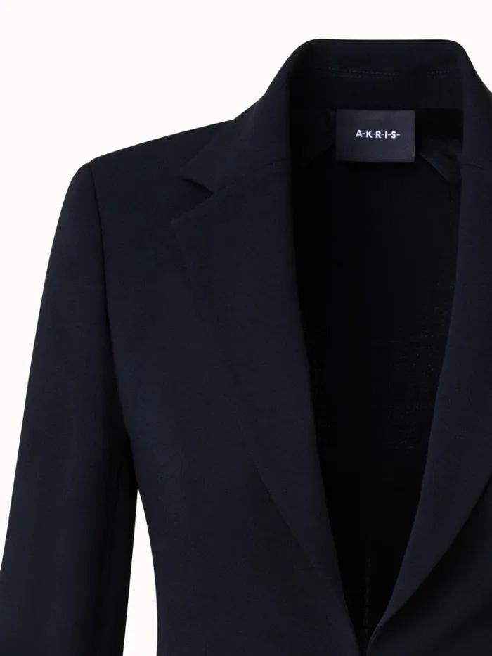 Short Jacket In Wool DoubleFace Black Women Akris Jackets
