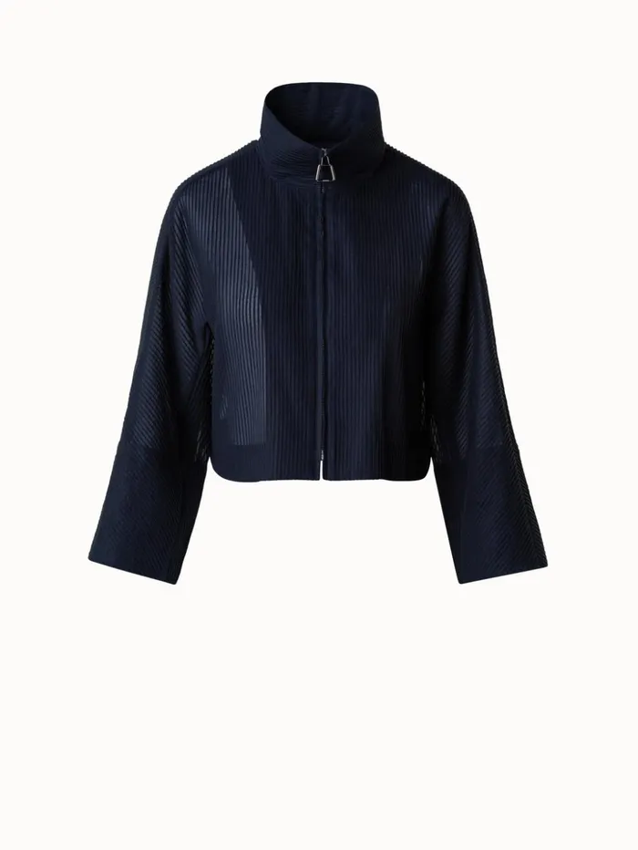 Short SemiTransparent Jacket In Cotton Black Women Akris Jackets
