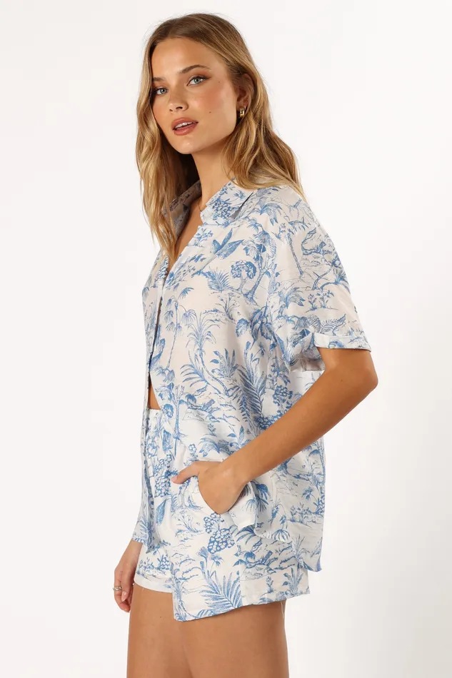 Shorts Faye Shorts 8211 WhiteBlue WhiteBlue petalandpup Women