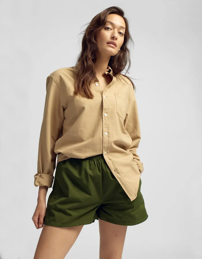 Shorts Women Organic Twill Shorts 8211 Ivory White 8211 Colorfulstandard Women