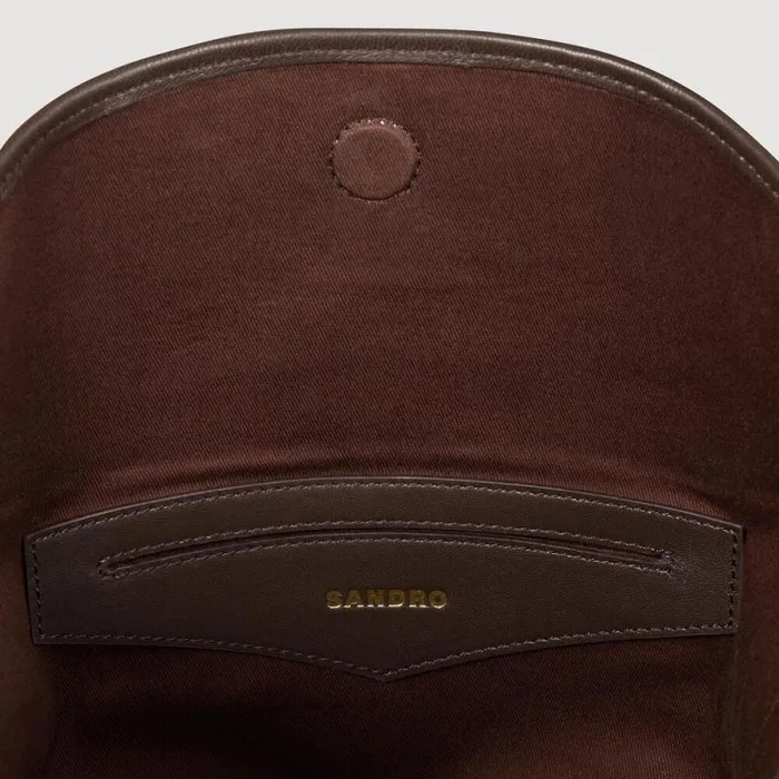 Shoulder Bags WomenMen SANDRO Suede And Leather Bucket Bag Tangoso Camel
