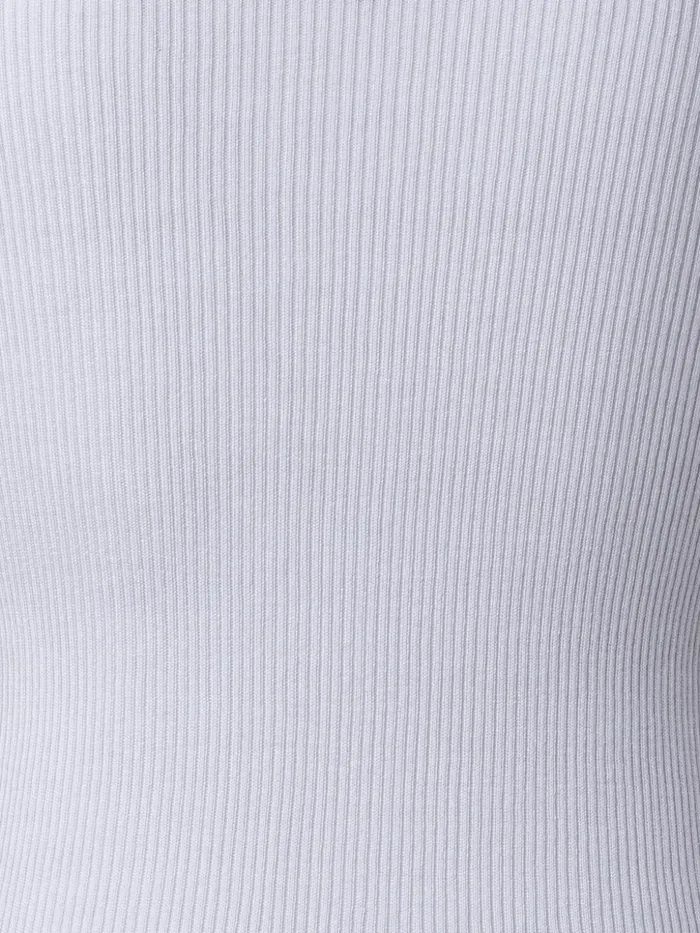 Silk Cotton Seamless Rib Knit Pullover Greige Women Akris Knitwear