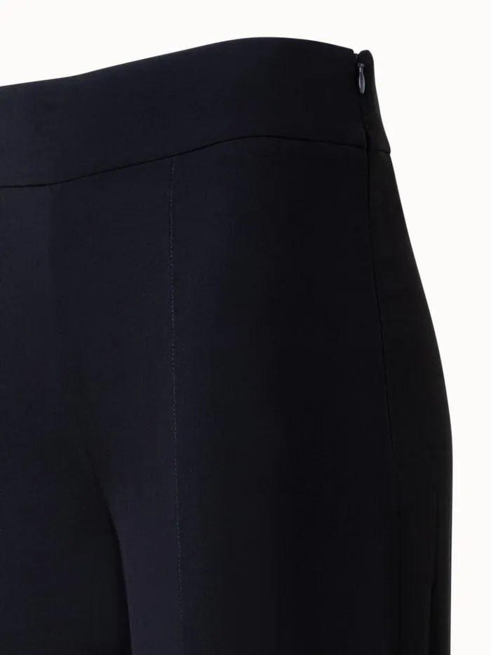 Silk Georgette Wide Leg Pants Black Women Akris Pants