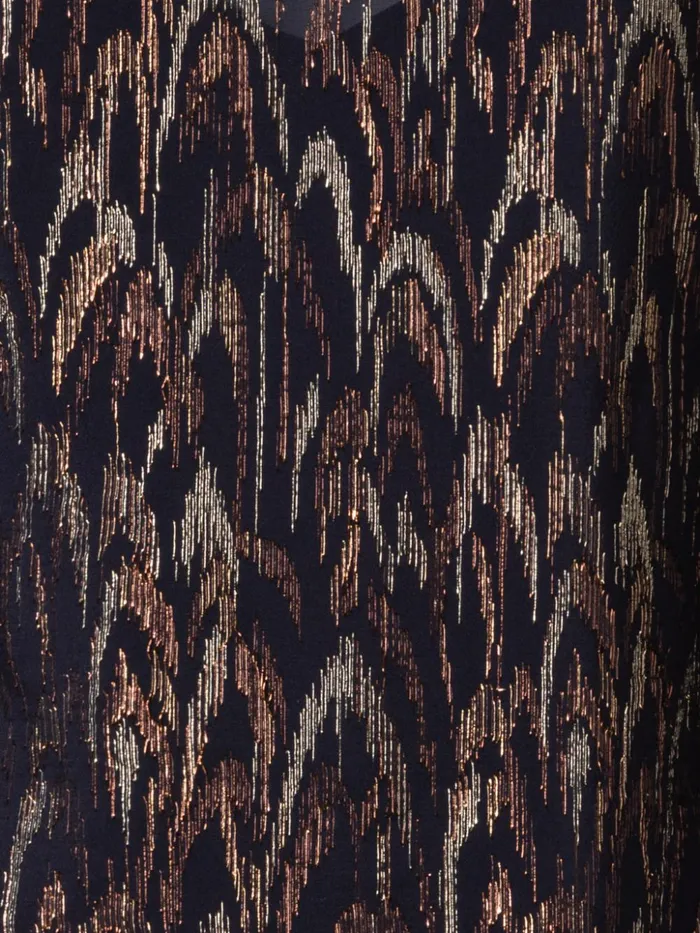 Silk Lurex Jacquard Blouse Blackgold Women Akris Blouses