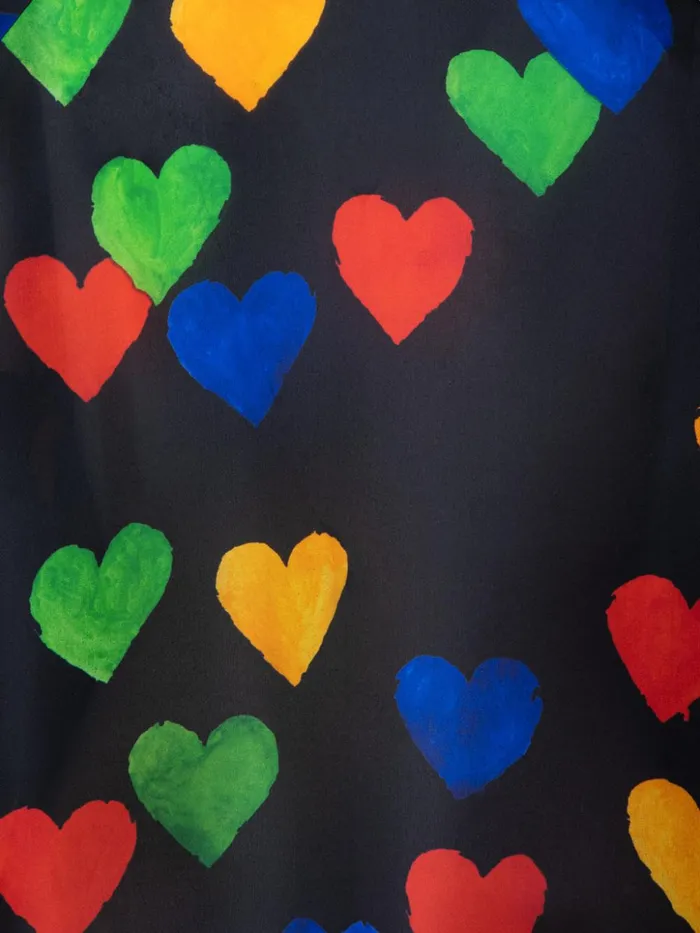 Silk Organza Bomber Jacket With Hearts Print Blackmulticolor Women Akris Jackets