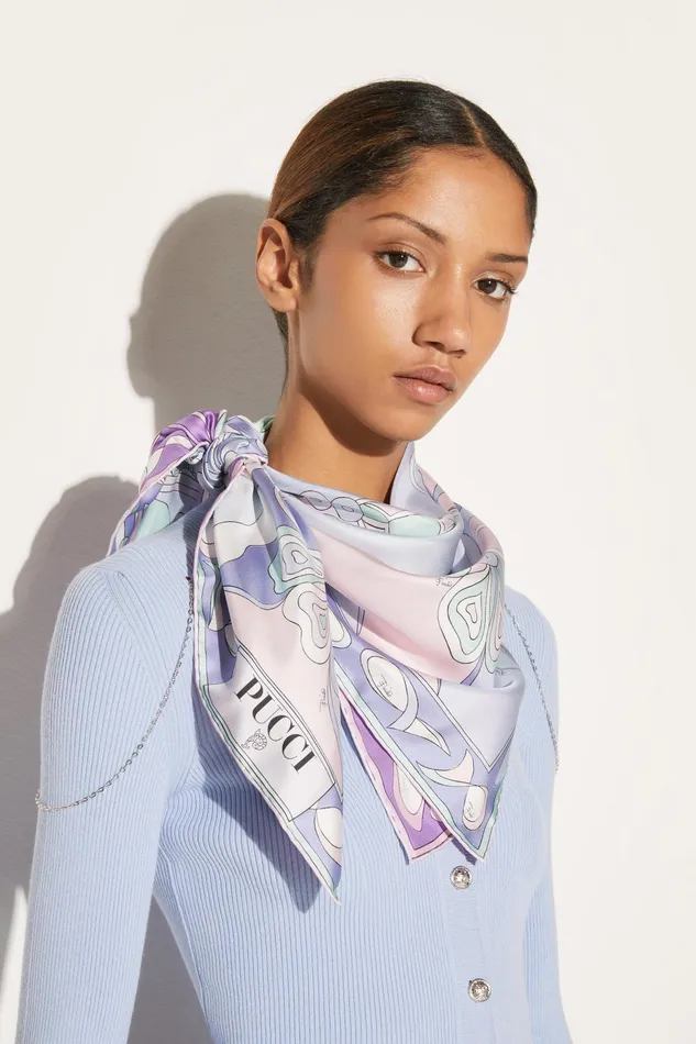 Silks Women PUCCI OrchideePrint Large SilkTwill Carr