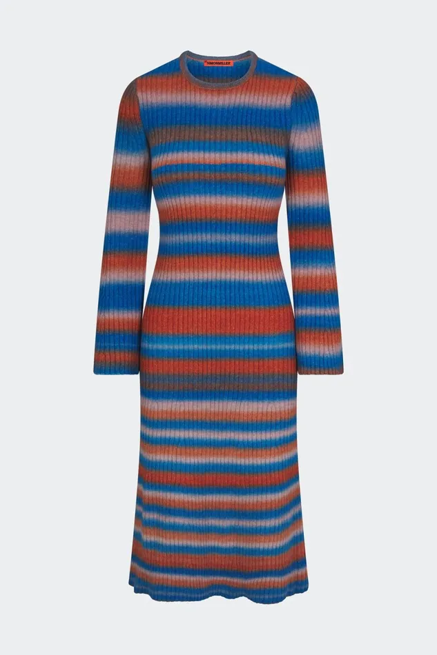 Simon Miller Dresses Axon Knit Dress In Matisse Blue Multi 8211 Women