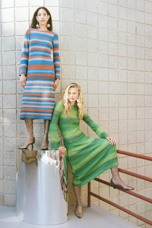Simon Miller Dresses Axon Knit Dress In Matisse Blue Multi 8211 Women