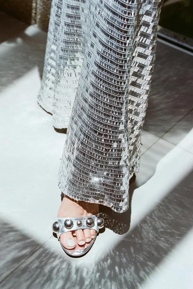 Simon Miller Heels Dome Stud Verner Heel In Silver 8211 Women Simon Miller Heels Dome Stud Verner Heel In Silver 8211 Women