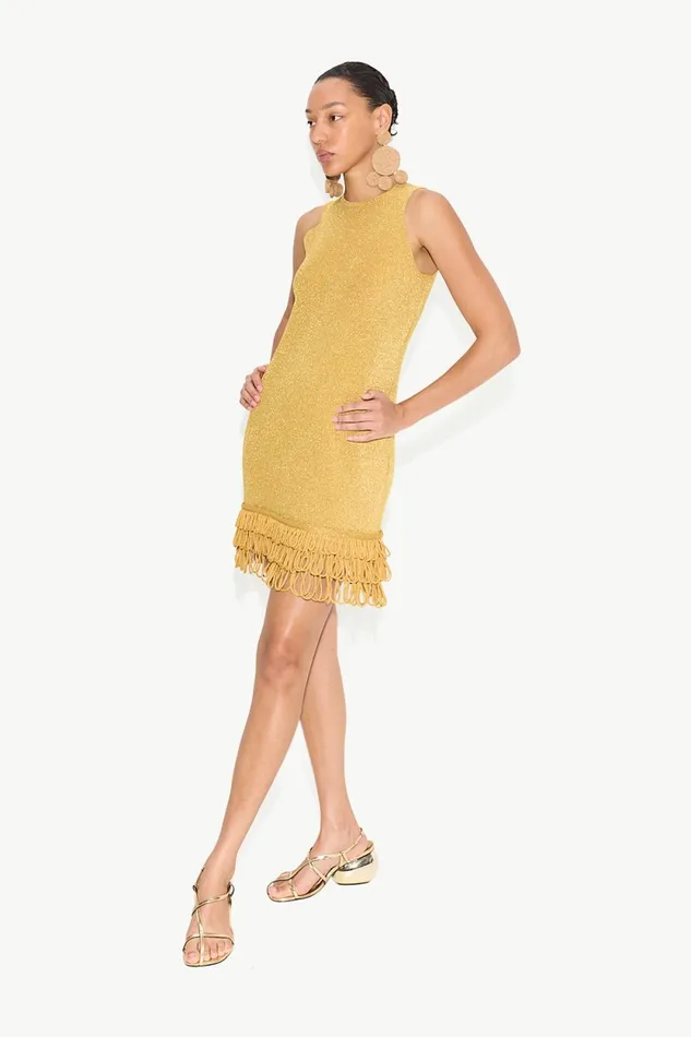 Simon Miller Knitwear Albers Knit Mini Dress In Star Gold 8211 Women