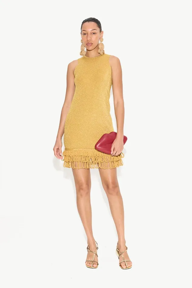 Simon Miller Knitwear Albers Knit Mini Dress In Star Gold 8211 Women Simon Miller Knitwear Albers Knit Mini Dress In Star Gold 8211 Women