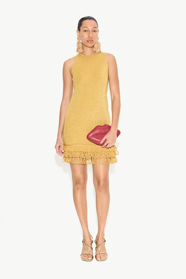 Simon Miller Knitwear Albers Knit Mini Dress In Star Gold 8211 Women Simon Miller Knitwear Albers Knit Mini Dress In Star Gold 8211 Women