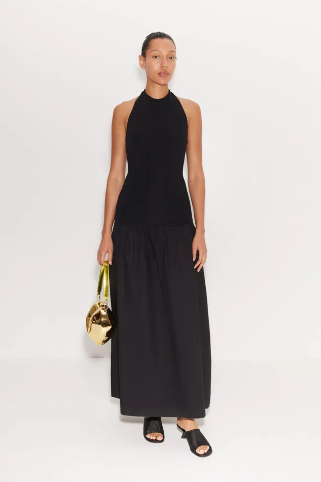 Simon Miller Poplin Junjo Combo Dress In Black 8211 Women