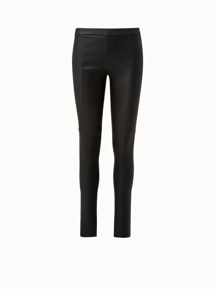 Skinny Leather Pants Black Women Akris Pants