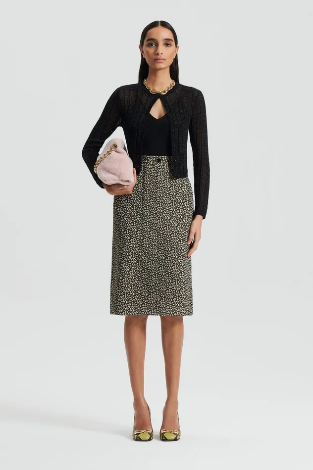 Skirts OCELOT PENCIL SKIRT DARKELM 8211 Scanlan Theodore Women