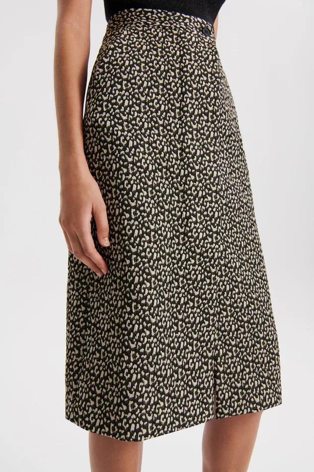 Skirts OCELOT PENCIL SKIRT DARKELM 8211 Scanlan Theodore Women Skirts OCELOT PENCIL SKIRT DARKELM 8211 Scanlan Theodore Women