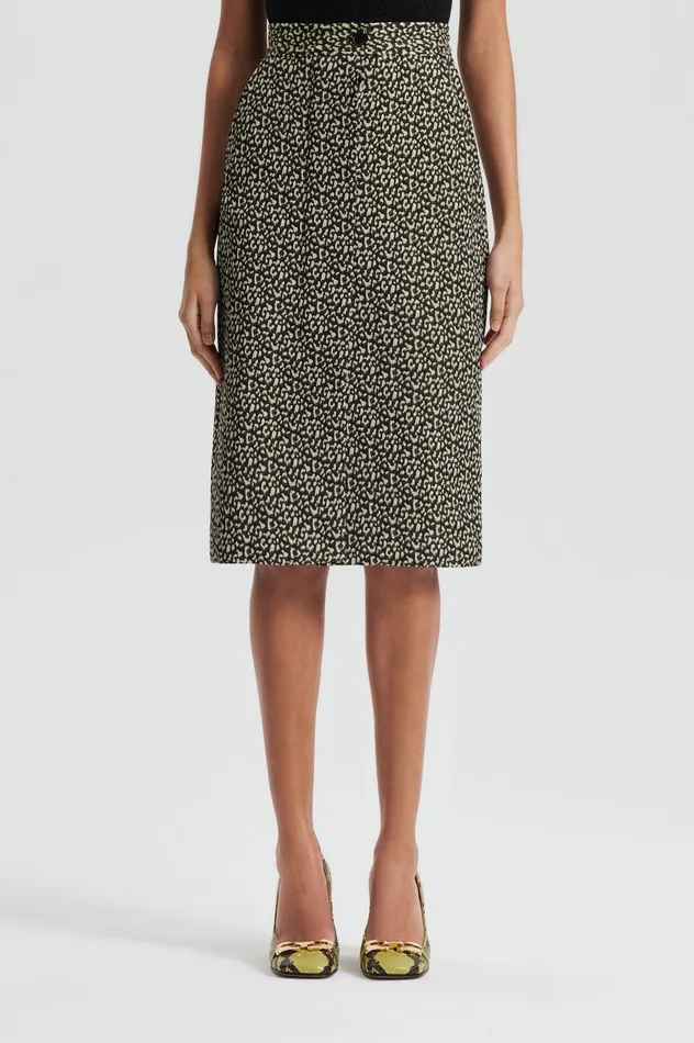 Skirts OCELOT PENCIL SKIRT DARKELM 8211 Scanlan Theodore Women Skirts OCELOT PENCIL SKIRT DARKELM 8211 Scanlan Theodore Women
