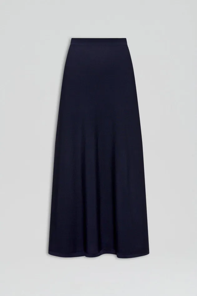 Skirts Scanlan Theodore Women CREPE KNIT SOFT SKIRT NAVY