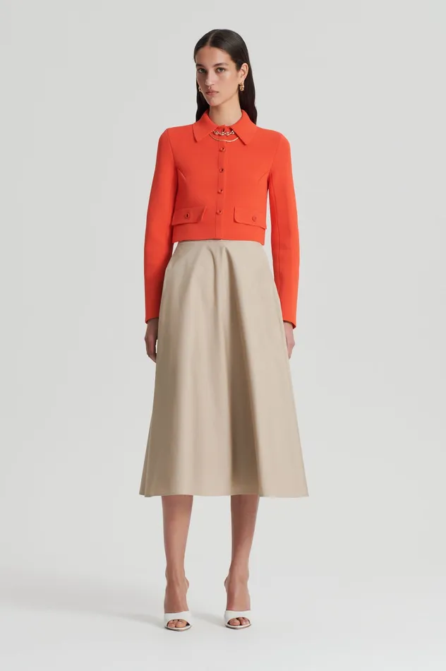 Skirts Women COTTON PLEAT FRONT SKIRT TRENCH Scanlan Theodore