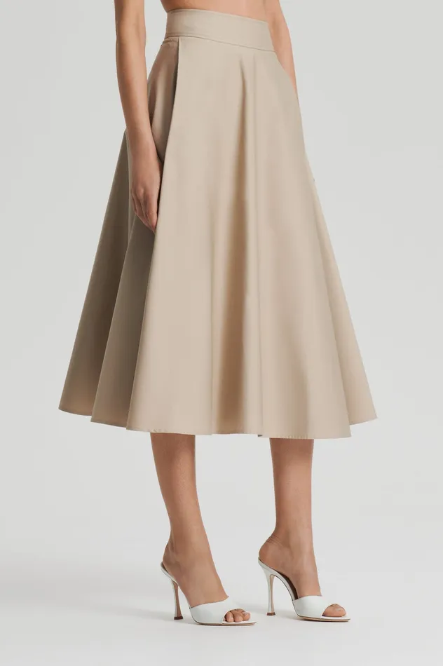 Skirts Women COTTON PLEAT FRONT SKIRT TRENCH Scanlan Theodore