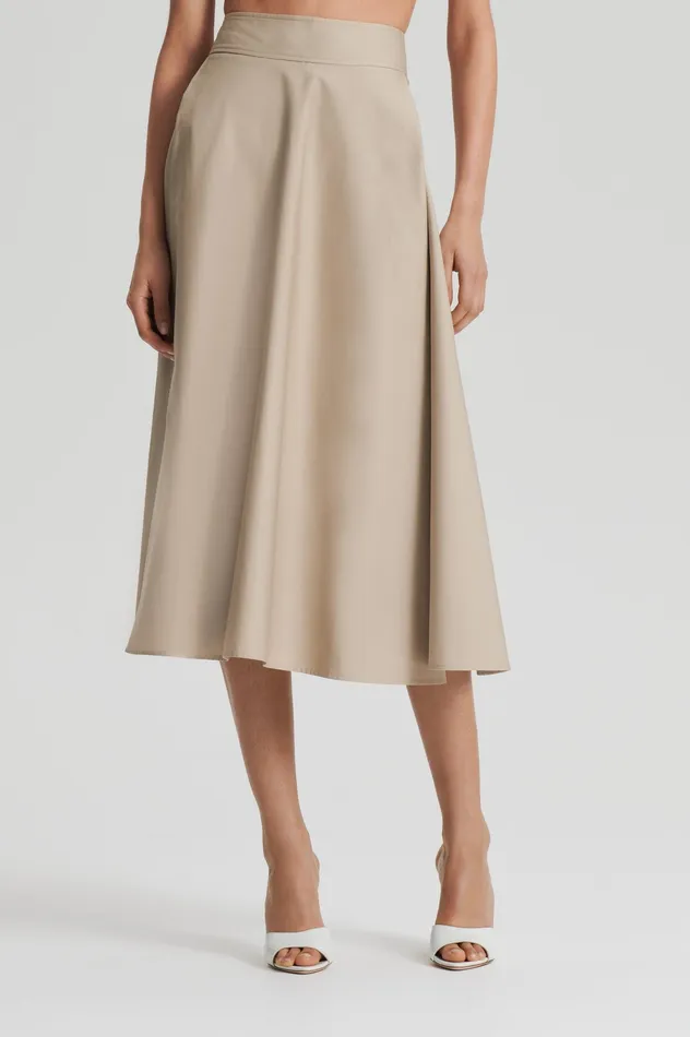 Skirts Women COTTON PLEAT FRONT SKIRT TRENCH Scanlan Theodore