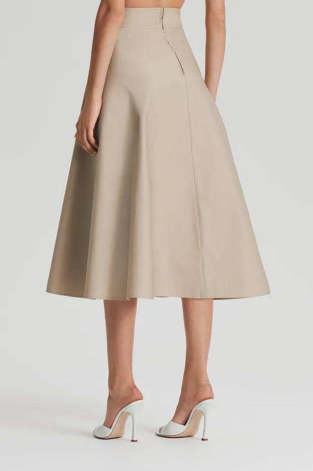 Skirts Women COTTON PLEAT FRONT SKIRT TRENCH Scanlan Theodore