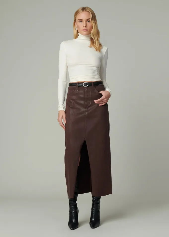 Skirts Women THE EVA COATED MAXI SKIRT Espresso Joe8217s Jeans