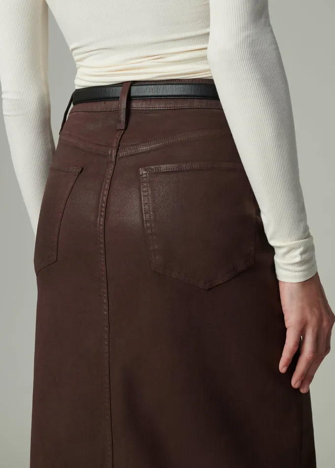 Skirts Women THE EVA COATED MAXI SKIRT Espresso Joe8217s Jeans