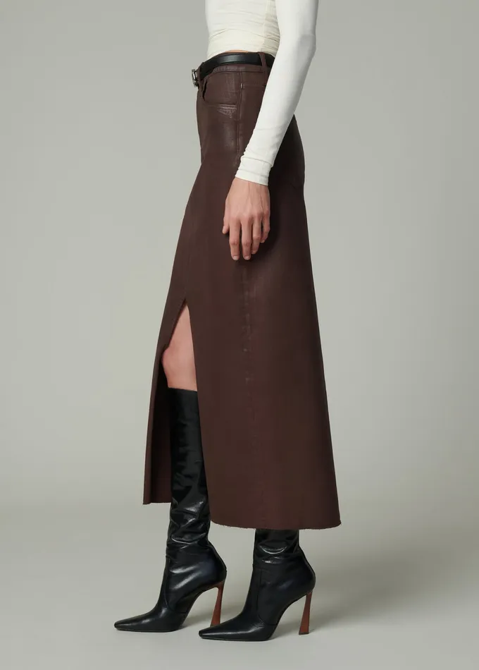 Skirts Women THE EVA COATED MAXI SKIRT Espresso Joe8217s Jeans
