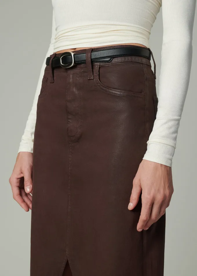 Skirts Women THE EVA COATED MAXI SKIRT Espresso Joe8217s Jeans