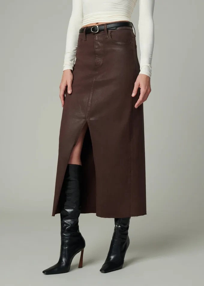 Skirts Women THE EVA COATED MAXI SKIRT Espresso Joe8217s Jeans