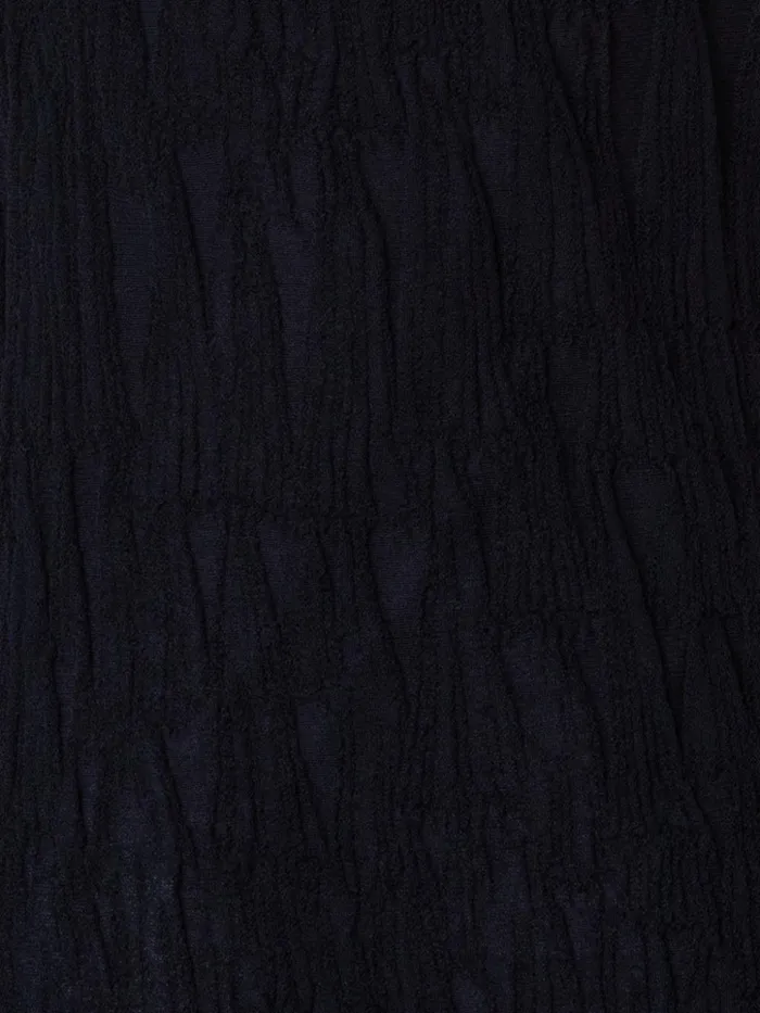Sleeveless SemiSheer Asagao Knit Dress In Cotton Blend Black Women Akris Knitwear