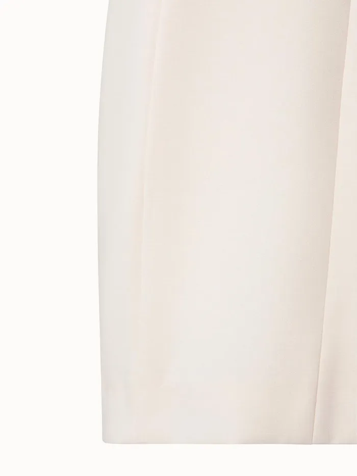 Sleeveless VNeck Wool DoubleFace Sheath Dress Offwhite Women Akris Dresses