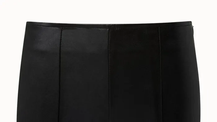 Slim Cut Leather Pants Black Women Akris Pants